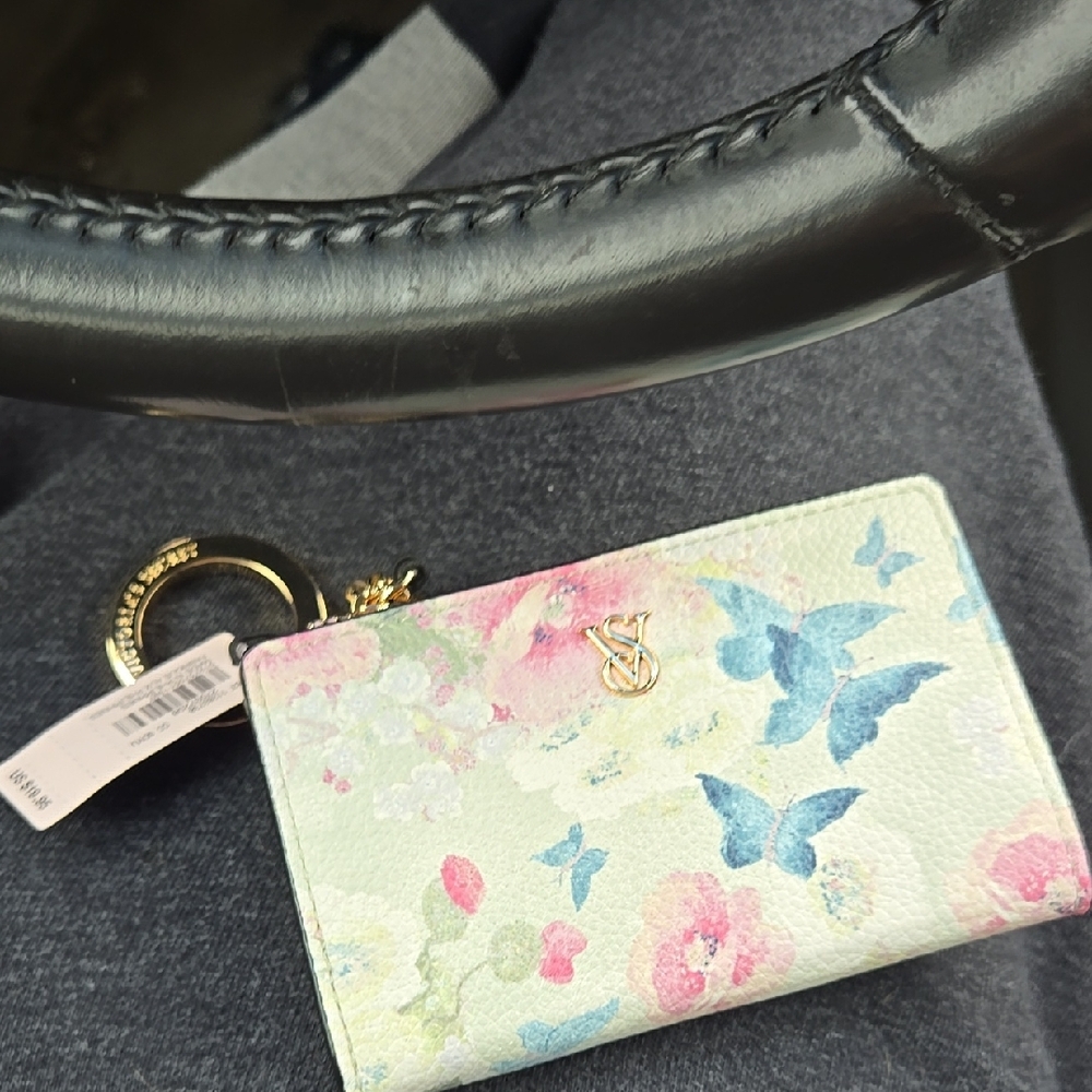 Victoria's Secret Pink and Blue Floral Key Holder